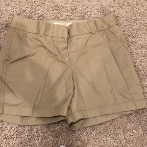 Khaki JCrew Factory chino shorts